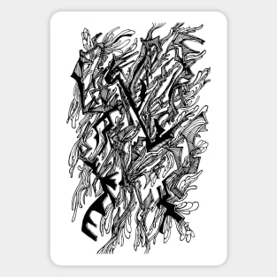 Abstract doodle art Magnet